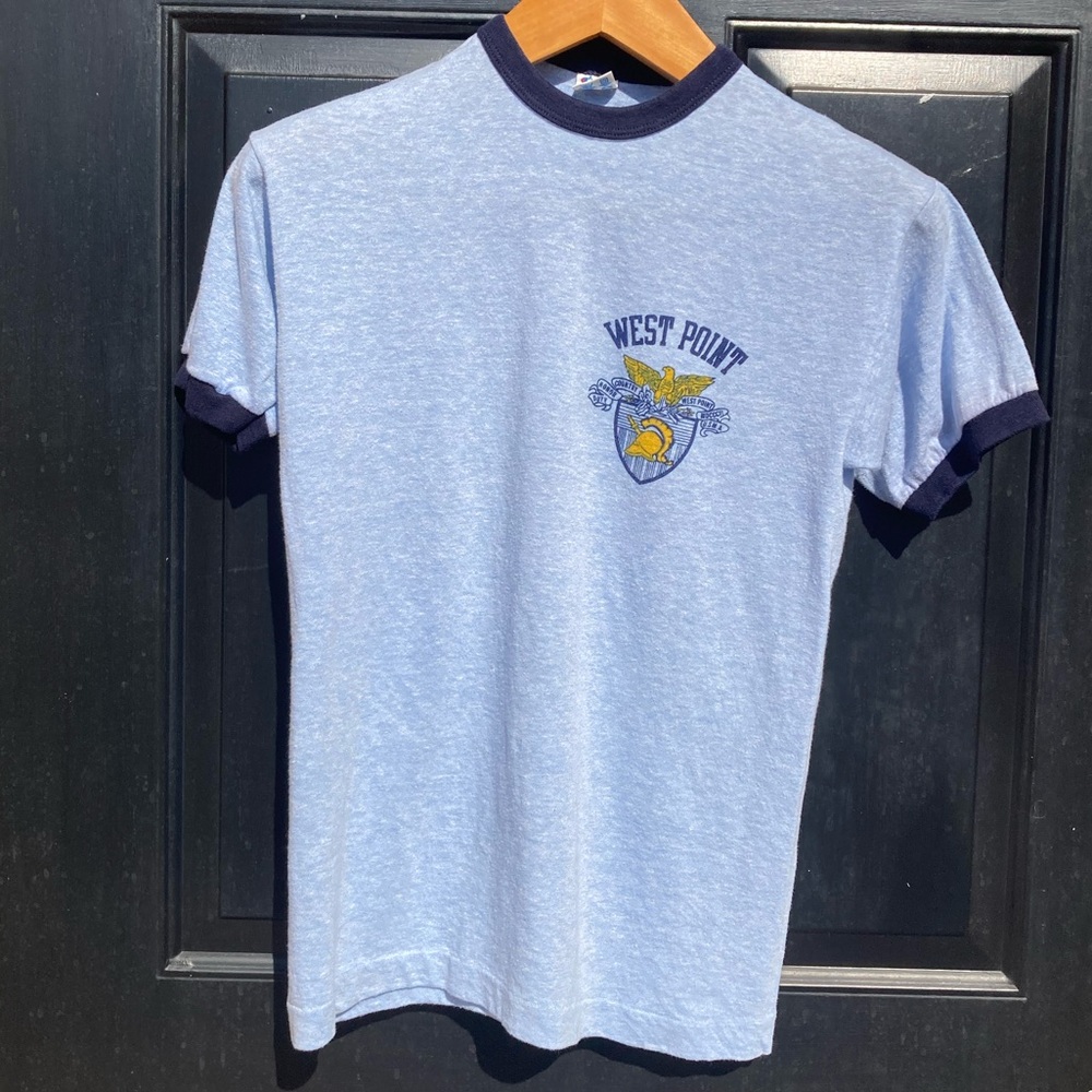 Vintage 1980s Champion US Military Academy T-Shirt  Sz M   Single Stitch Sleeves